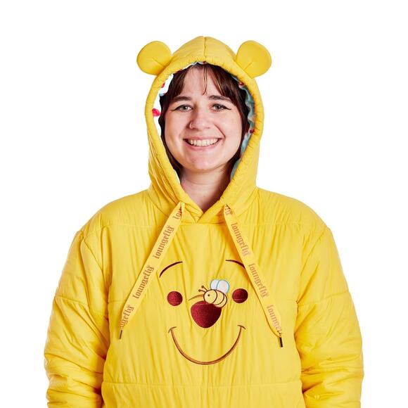 NWT Loungefly Disney Winnie the Pooh Rainy Day Puffer Unisex Hoodie L 3X - Picture 4 of 8